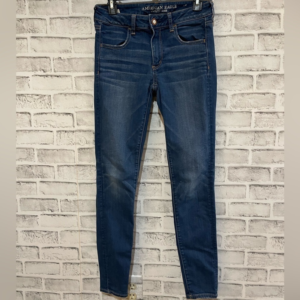 American Eagle dark wash skinny super stretch X jeans 6L